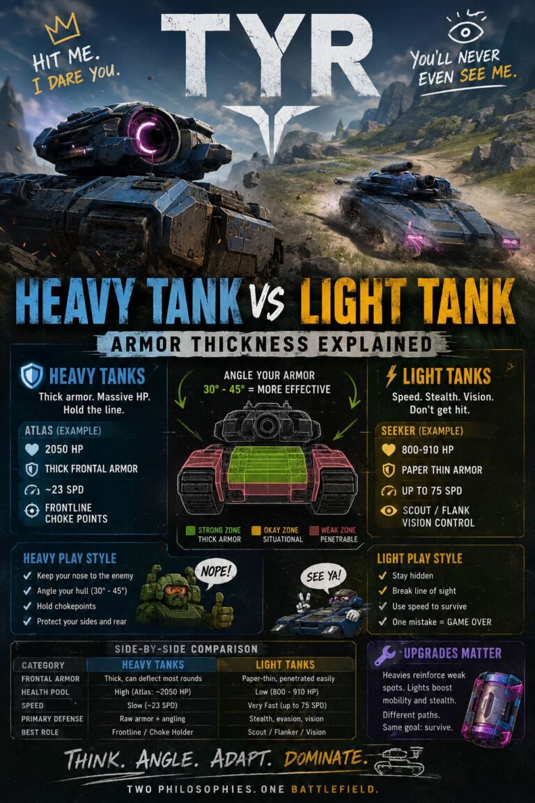 Tyr Armor Guide: Heavy Tank vs Light Tank Armor Thickness Explained