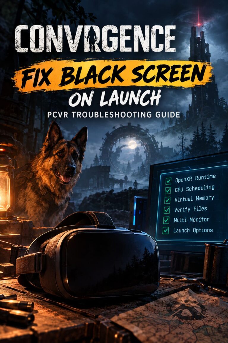 How to Fix CONVRGENCE Black Screen on Launch: Ultimate PCVR Troubleshooting Guide