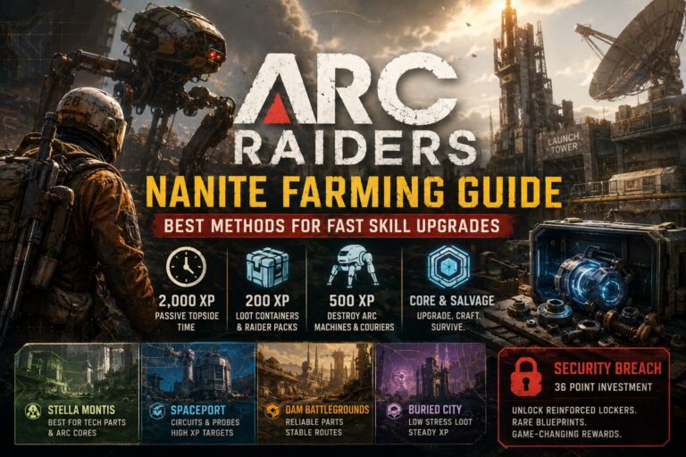 ARC Raiders Nanite Farming Guide: Best Methods for Fast Skill Upgrades