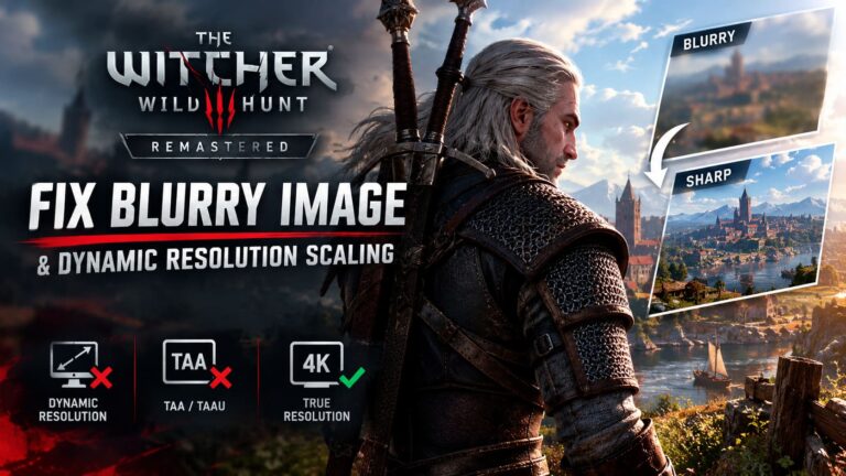How to Fix Blurry Image and Dynamic Resolution Scaling in The Witcher 3 Remastered (2026 Guide) How to Fix Blurry Image and Dynamic Resolution Scaling in The Witcher 3 Remastered (2026 Guide)